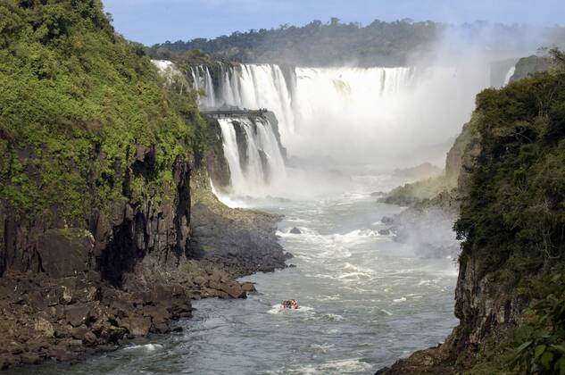 Iguacu Wasserfälle, Detailansicht, die größten Wasserfälle der Erde, Foz do Iguaçu, Brasilien, Südamerika Copyright: imageBROKER/IngoxSchulz ibxisb08327474