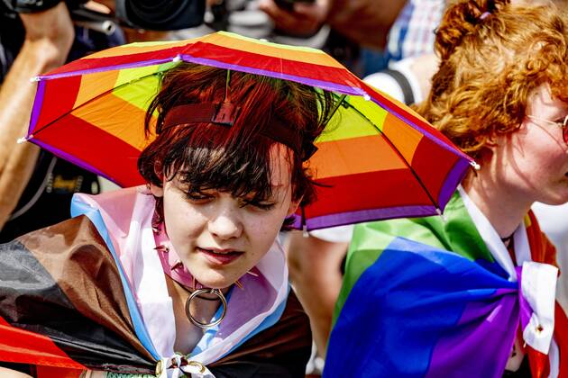 2022-06-18 11:54:17 ROTTERDAM - The Pride March traditionally moves through the city during Pink Saturday. This year s event will be held in Rotterdam with a march, information market and performances that reflect on the emancipation of the LGBTQ+ community. ANP ROBIN UTRECHT netherlands out - belgium out