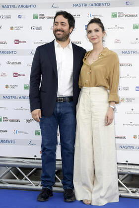Matteo Rovere und Giulia Steigerwalt bei der 76. Verleihung der Nastri D Argento im Museo nazionale delle arti del XXI secolo. Rom, 20.06.2022