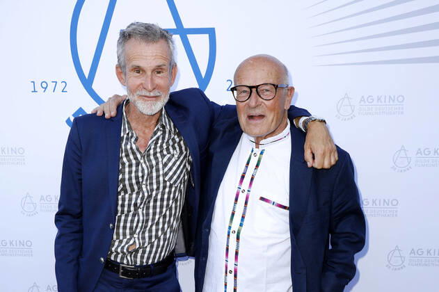 Bilder des Jahres 2022, Entertainment 06 Juni Entertainment Themen der Woche KW25 Entertainment Bilder des Tages Ulrich Matthes und Volker Schlöndorff beim 50 Jahre AG Kino Gilde Festakt am 23.06.2022 in Berlin 50 Jahre AG Kino Gilde Festakt in Berlin