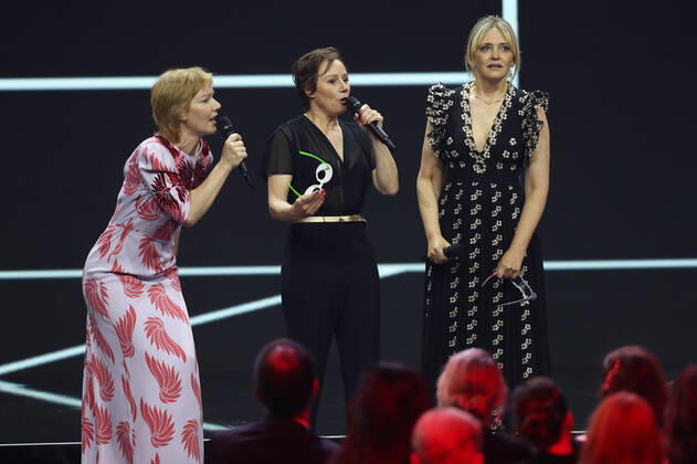 Deutscher Filmpreis 2022 BERND EICHINGER PREIS Sandra Hüller, Laura Tonke, Eva Löbau bei der Verleihung der Lola - Deutscher Filmpreis 2022 im Palais am Funkturm in Berlin 24.06.2022 Copyright: xEventpressx