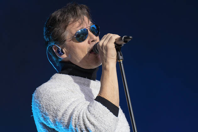 a-ha Bergen, Norway. 15th, June 2022. The Norwegian pop group a-ha performs a live concert during the Norwegian music festival Bergenfest 2022 in Bergen. Here singer Morten Harket is seen live on stage. Bergen Norway  Copyright: xGonzalesxPhoto JarlexH.xMoex