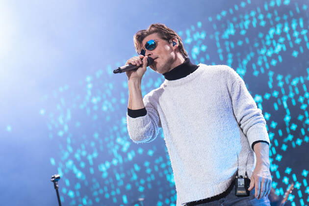 a-ha Bergen, Norway. 15th, June 2022. The Norwegian pop group a-ha performs a live concert during the Norwegian music festival Bergenfest 2022 in Bergen. Here singer Morten Harket is seen live on stage. Bergen Norway  Copyright: xGonzalesxPhoto JarlexH.xMoex