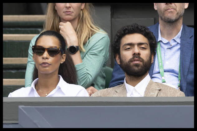 Bilder des Jahres 2022, Entertainment 06 Juni Entertainment Themen der Woche KW26 Entertainment Bilder des Tages Tennis, Wimbledon, Tag 3, Noah Becker und Lilian de Carvalho Monteiro, Freundin von Boris Becker . 29 06 2022. London, United Kingdom. Boris BeckerÕs girlfriend Lilly de Carvalho and son Noah on day three of the Wimbledon Tennis Championships in London.  xStephenxLockx xi-Imagesx IIM-23562-0077