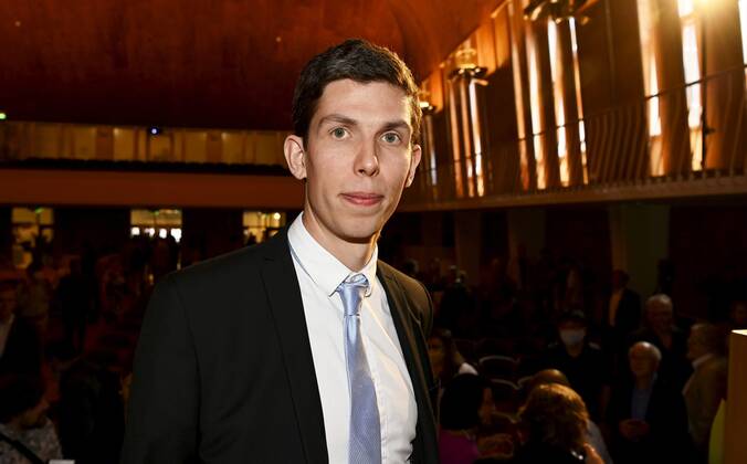 The Fields Prize for Mathematics awarded James Maynard attends the prize ceremony during the International Congress of Mathematicians 2022 (ICM 2022) in Helsinki, Finland on July 5, 2022. Helsinki Finland  Copyright: xVesaxMoilanenx LKLAPV20220705124722W094