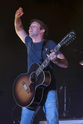 July 8, 2022, Great Tew, Oxfordshire, United Kingdom: English singer, songwriter, musician, and former reconnaissance officer in the lifeguards regiment of the British Army, James Hillier Blunt, professionally known as James Blunt, performs live on stage at Cornbury Festival. Great Tew United Kingdom - ZUMAs197 20220708_zaa_s197_336 Copyright: xDawnxFletcher-Parkx