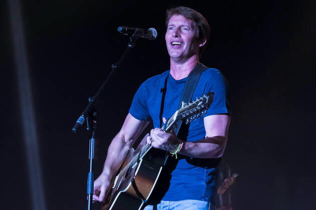 July 8, 2022, Great Tew, Oxfordshire, United Kingdom: English singer, songwriter, musician, and former reconnaissance officer in the lifeguards regiment of the British Army, James Hillier Blunt, professionally known as James Blunt, performs live on stage at Cornbury Festival. Great Tew United Kingdom - ZUMAs197 20220708_zaa_s197_329 Copyright: xDawnxFletcher-Parkx