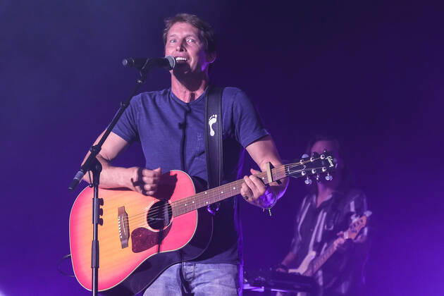 July 8, 2022, Great Tew, Oxfordshire, United Kingdom: English singer, songwriter, musician, and former reconnaissance officer in the lifeguards regiment of the British Army, James Hillier Blunt, professionally known as James Blunt, performs live on stage at Cornbury Festival. Great Tew United Kingdom - ZUMAs197 20220708_zaa_s197_318 Copyright: xDawnxFletcher-Parkx