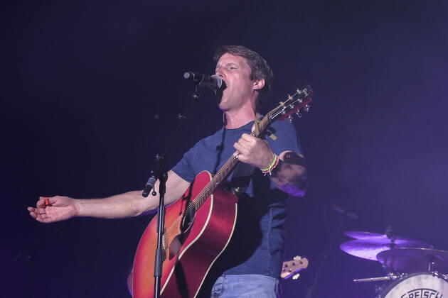 July 8, 2022, Great Tew, Oxfordshire, United Kingdom: English singer, songwriter, musician, and former reconnaissance officer in the lifeguards regiment of the British Army, James Hillier Blunt, professionally known as James Blunt, performs live on stage at Cornbury Festival. Great Tew United Kingdom - ZUMAs197 20220708_zaa_s197_319 Copyright: xDawnxFletcher-Parkx