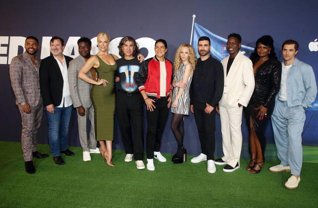 Bilder des Jahres 2022, Entertainment 07 Juli Entertainment Themen der Woche KW29 Entertainment Bilder des Tages 18 July 2022 - Beverly Hills, California - Kola Bokinni, Jeremy Swift, Sam Richardson, Hannah Waddingham, James Lance, Cristo Ferno¡ndez, Juno Temple, Brett Goldstein, Toheeb Jimoh, Sarah Niles, Phil Dunster, Los Angeles FYC Special Screening of Apple TV+ s Ted Lasso held at The Maybourne Beverly Hills in Beverly Hills. Beverly Hills USA - ZUMAa123 20220718_zaa_a123_062 Copyright: xFSx