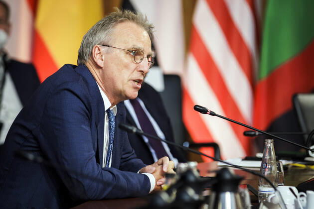 Stefan Wenzel, Parlamentarischer Staatssekretaer im Bundesministerium fuer Wirtschaft und Klimaschutz, aufgenommen im Rahmen des Petersberger Klimadialoges im Auswaertigen Amt in Berlin, 19.07.2022. Der Petersberger Klimadialog dient als Vorbereitung der UN-Klimakonferenz, die 2022 in Scharm asch-Schaich in Aegypten stattfinden wird. Berlin Germany Copyright: xJaninexSchmitzx
