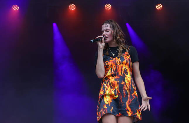 Belgian singer Claire Laffut performs on the first day of the Francofolies de Spa festival in Spa, Wednesday 20 July 2022. This year s edition of the festival is taking place from 20 to 23 July.  VIRGINIExLEFOUR 37672495