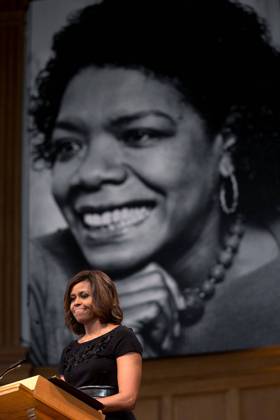 IMAGO ICONS: Maya Angelou First Lady Michelle Obama delivers remarks at a private memorial service for Dr. Maya Angelou at Wake Forest University s Wait Chapel in Winston-Salem, N.C., June 7, 2014. Copyright: xpiemagsx obama180221-5612 !ACHTUNG AUFNAHMEDATUM GESCHÄTZT!