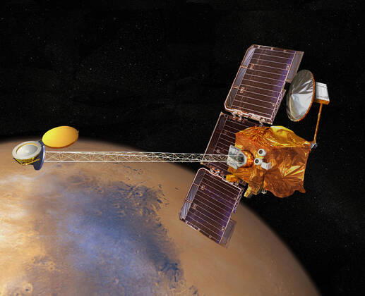Artist s concept of 2001 Mars Odyssey spacecraft. Copyright: xpiemagsx piemagsspace-23673 !ACHTUNG AUFNAHMEDATUM GESCHÄTZT!