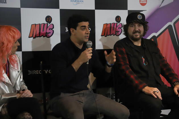August 10, 2022, Sao Paulo, Brazil: Talk show during the launch event of the MUS Award, held at Audio, in Agua Branca neighborhood, in Sao Paulo, on Wednesday (10). In addition to the music awards, the event has surprise concerts, presence of bands, artists and personalities from the musical environment such as: Raphael Denadai, Representative of DIRECTV GO, Cristiano Ayres, president of Modal Bank, Daniel Ibri, president of the investment fund Mindset Ventures, Marcelo Rossi, creator and founder of the MUS Award, Madame Mim, businesswoman, curator and presenter of the event and Ze Antonio Algodoal, former director of MTV Brasil. Copyright: xLecoxVianax