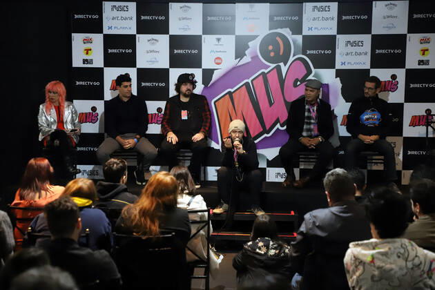 August 10, 2022, Sao Paulo, Brazil: Talk show during the launch event of the MUS Award, held at Audio, in Agua Branca neighborhood, in Sao Paulo, on Wednesday (10). In addition to the music awards, the event has surprise concerts, presence of bands, artists and personalities from the musical environment such as: Raphael Denadai, Representative of DIRECTV GO, Cristiano Ayres, president of Modal Bank, Daniel Ibri, president of the investment fund Mindset Ventures, Marcelo Rossi, creator and founder of the MUS Award, Madame Mim, businesswoman, curator and presenter of the event and Ze Antonio Algodoal, former director of MTV Brasil. Copyright: xLecoxVianax