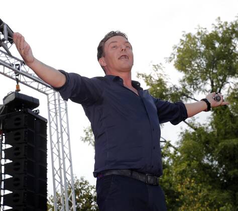 Stefan Mross bei der Schlager Radio Schlager Hammer Tour 2022 in Oranienburg.