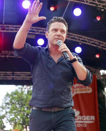 Stefan Mross bei der Schlager Radio Schlager Hammer Tour 2022 in Oranienburg.