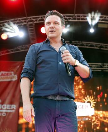 Stefan Mross bei der Schlager Radio Schlager Hammer Tour 2022 in Oranienburg.