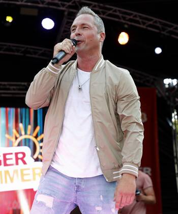 Mitch Keller bei der Schlager Radio Schlager Hammer Tour 2022 in Oranienburg.