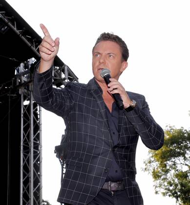 Stefan Mross bei der Schlager Radio Schlager Hammer Tour 2022 in Oranienburg.