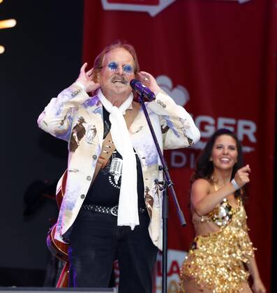 Frank Zander bei der Schlager Radio Schlager Hammer Tour 2022 in Oranienburg.