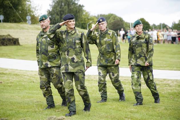 GÖTEBORG 20220826 Älvsborg Amphibious Regiments new banner is handed over by Crown Princess Victoria during a ceremony on the garrisons day on Friday Gothenburg Sweden x9200x  Copyright: xAdamxIhse TTx KRONPRINSESSAN GARNISONENS DAG