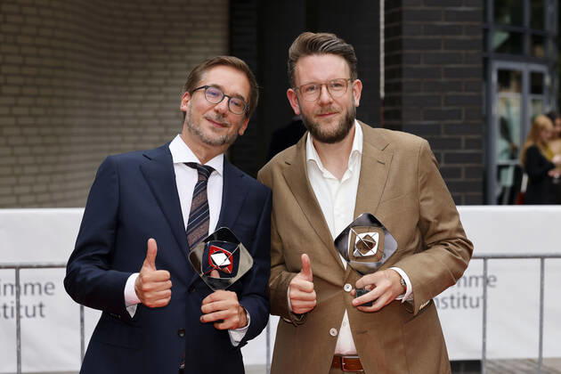 Creative Director Thomas Schmitt und Headautor Jakob Lundt bei der 58. Verleihung des Grimme Preises 2022 im Theater der Stadt Marl. Marl, 26.08.2022 NRW Deutschland Copyright: xChristophxHardtx