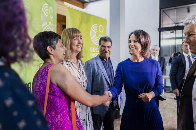 Annalena Baerbock (Buendnis 90 Die Gruenen), Bundesaussenministerin, aufgenommen im Rahmen der Verleihung der Goethe-Medaille in Weimar, 28.08.2022. Weimar Deutschland