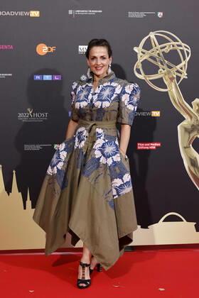 Schauspielerin Nicole Ansari-Cox beim Kölner Emmy Cocktail 2022 anlässlich der 16. Kölner Jurysitzung des International Emmy auf Schloss Arff. Köln, 31.08.2022 NRW Deutschland Copyright: xChristophxHardtx