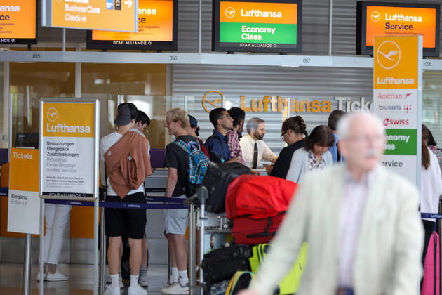 Piloten Streik der Lufthansa 800 Flüge werden gestrichen am Flughafen in München Datum: 02.09.2022