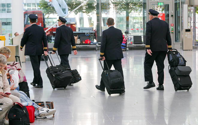 Piloten Streik der Lufthansa 800 Flüge werden gestrichen am Flughafen in München Datum: 02.09.2022