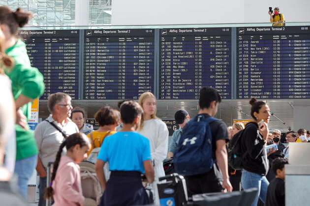 Piloten Streik der Lufthansa 800 Flüge werden gestrichen am Flughafen in München Datum: 02.09.2022