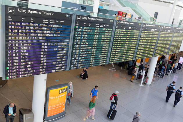 Piloten Streik der Lufthansa 800 Flüge werden gestrichen am Flughafen in München Datum: 02.09.2022