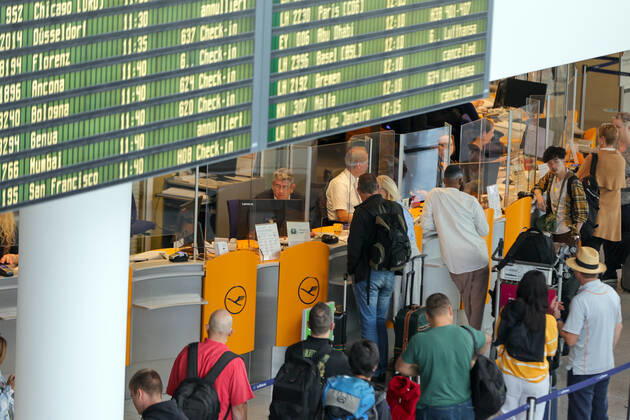 Piloten Streik der Lufthansa 800 Flüge werden gestrichen am Flughafen in München Datum: 02.09.2022