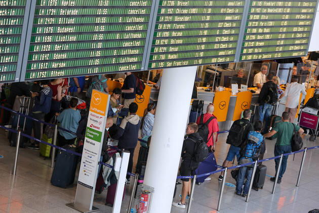 Piloten Streik der Lufthansa 800 Flüge werden gestrichen am Flughafen in München Datum: 02.09.2022