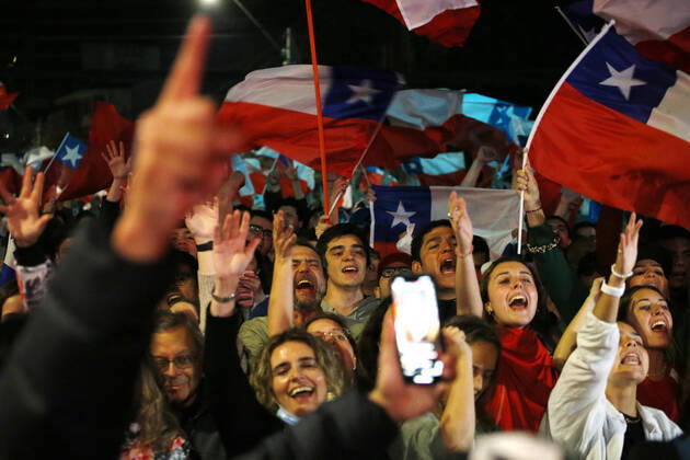 Santiago, September 4, 2022 Rejection Celebration at Los Leones and andres Bello Sebastian Cisternas Aton Chile, Santiago Chile Aton Chile Aton 638572  Copyright: SEBASTIANxCISTERNA ATONxCHILE