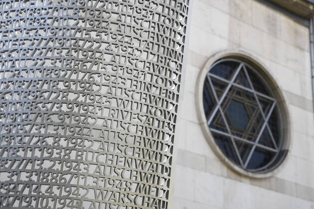 News Themen der Woche KW35 Die Einweihung des Denkmals am Sonntag (04.09.2022) vor der Synagoge in Saarbrücken. Dieses Denkmal soll als Erinnerung an die Deportation und Ermordung der Juden dienen.