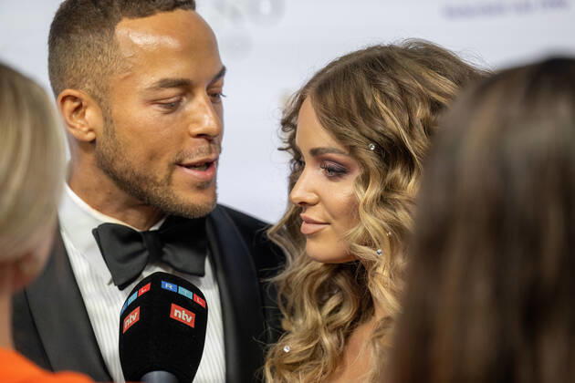 20220904 HERQUL GERMAN BOXING AWARDS BERLIN, GERMANY - SEPTEMBER 4 2022 : Andrej Mangold, Annika Jung at - HERQUL GERMAN BOXING AWARDS on September 4, 2022 in Berlin, . Berlin Berlin Germany