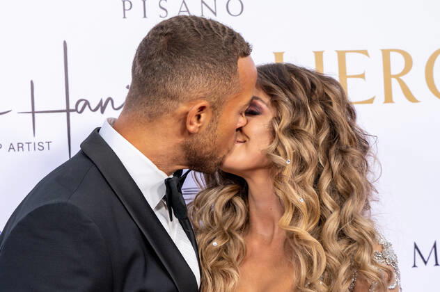 20220904 HERQUL GERMAN BOXING AWARDS BERLIN, GERMANY - SEPTEMBER 4 2022 : Andrej Mangold, Annika Jung at - HERQUL GERMAN BOXING AWARDS on September 4, 2022 in Berlin, . Berlin Berlin Germany
