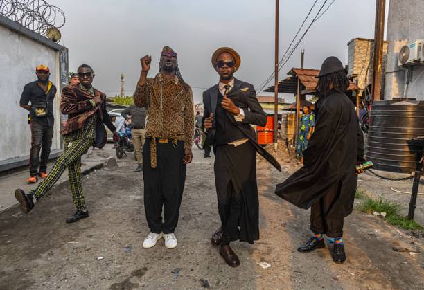 La Sape movement embodies the elegance in style and manners of colonial predecessor dandies, Kinshasa, Democratic Republic of the Congo, Africa Copyright: MichaelxRunkel 1184-7292 Editorial Use Only