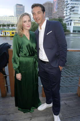 Denise Zich und Andreas Elsholz bei der Verleihung des Deutschen Schauspielpreises 2022 im Restaurant Spindler & Klatt. Berlin, 09.09.2022