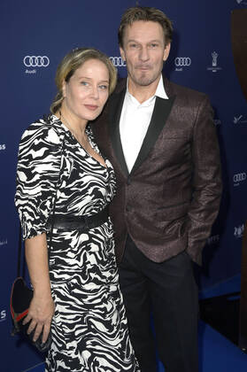 Patricia Lueger und Thure Riefenstein bei der Verleihung des Deutschen Schauspielpreises 2022 im Restaurant Spindler & Klatt. Berlin, 09.09.2022