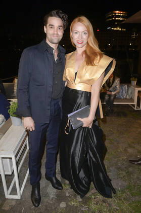 Maximilian Befort und Esther Roling bei der Verleihung des Deutschen Schauspielpreises 2022 im Restaurant Spindler & Klatt. Berlin, 09.09.2022
