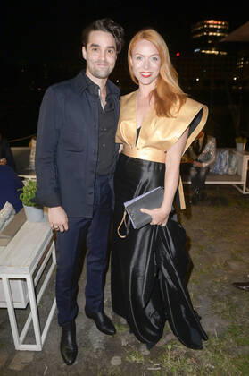 Maximilian Befort und Esther Roling bei der Verleihung des Deutschen Schauspielpreises 2022 im Restaurant Spindler & Klatt. Berlin, 09.09.2022