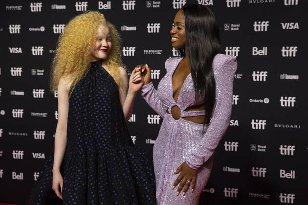 September 11, 2022, Toronto, ON, CAN: Sania Halifa, left, and Maimouna Doucoure arrive at the Toronto International Film FestivalöÄÃ s Tribute Award on Sunday, Sept. 11, 2022. Toronto CAN  - ZUMAc35_ 20220911_zaf_c35_217 Copyright: xChrisxYoungx