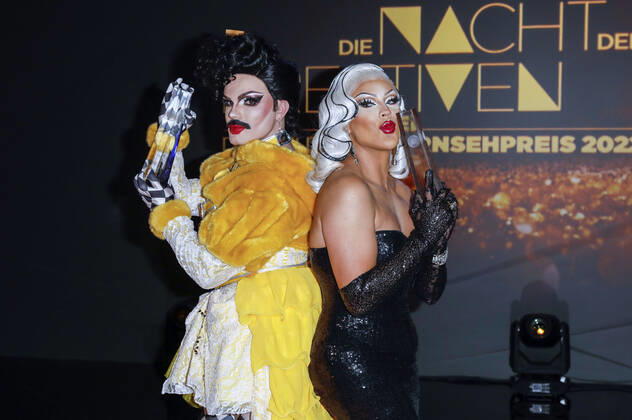 Bambi Mercury und Envy Peru bei der Verleihung des Deutschen Fernsehpreises 2022 - Die Nacht der Kreativen im Studio Ehrenfeld. Köln, 13.09.2022