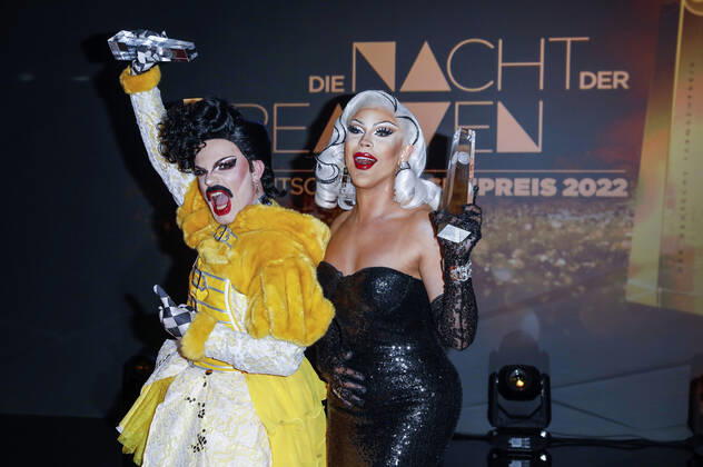 Bambi Mercury und Envy Peru bei der Verleihung des Deutschen Fernsehpreises 2022 - Die Nacht der Kreativen im Studio Ehrenfeld. Köln, 13.09.2022
