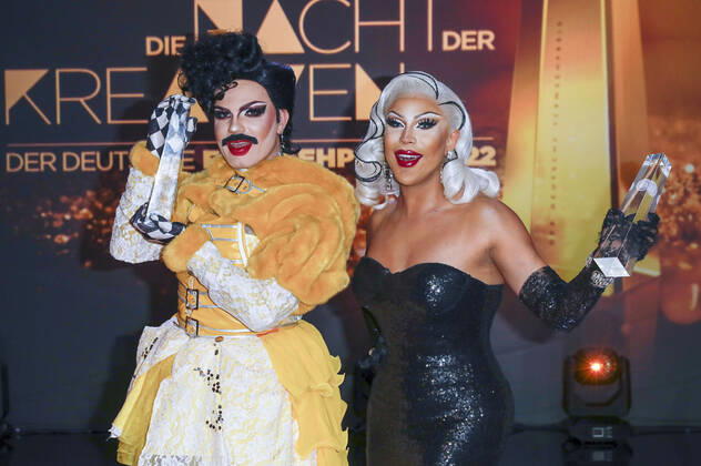 Bambi Mercury und Envy Peru bei der Verleihung des Deutschen Fernsehpreises 2022 - Die Nacht der Kreativen im Studio Ehrenfeld. Köln, 13.09.2022