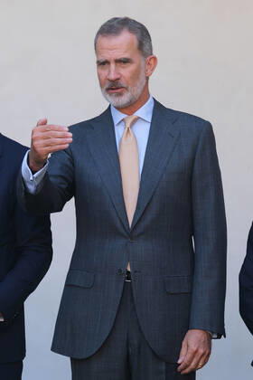 September 20, 2022, Madrid, Spain: King Felipe VI of Spain seen during the delivery of the Camino Real Award on its fifth edition at the auditorium of the University of Alcala, in Alcala de Henares, Madrid. The Camino Real award has been granted by the Franklin Institute of the University of Alcala, which recognizes the professional work of Spaniards who in an outstanding and exemplary way project and enhance the positive image of Spain in the United States. The projection of the image of Spain in North America by the tennis player, means his triumph in the US Open (2019), as well as in previous editions of 2010, 2013, 2017 and in other tournaments played in North America. Madrid Spain - ZUMAs197 20220920_zaa_s197_130 Copyright: xAtilanoxGarciax